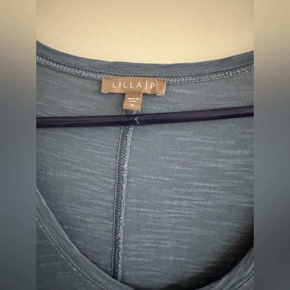 lilla p versatility scoop neck dress blue cotton size M long sleeve - Picture 2 of 6